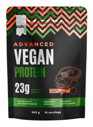 PULS NUTRITION Advanced Vegan Protein Apple Pie pulveris, 500 g