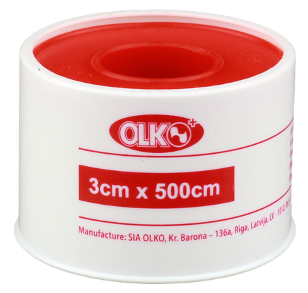 OLKO  3 x 500 cm adhesive plaster roll, 1 pcs.
