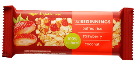 THE BEGINNINGS Muesli Strawberries  bar, 20 g