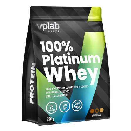 VPLAB 100% Platinum Whey Chocolate powder, 750 g