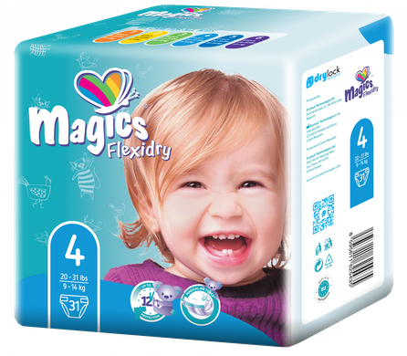 MAGICS Flexidry Maxi 4 (9-14 kg) diapers, 31 pcs.