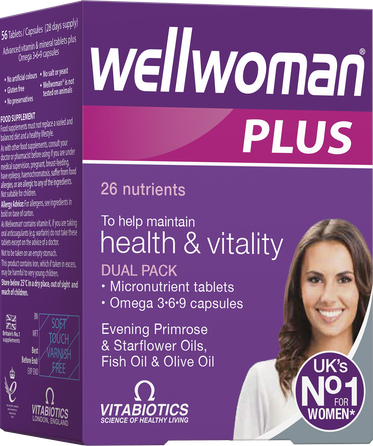 WELLWOMAN  Plus Omega 3-6-9 tabletes + kapsulas, 56 gab.