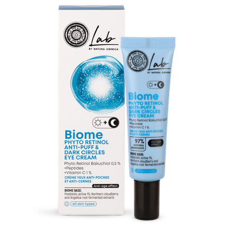 NATURA SIBERICA Lab Biome Anti-Puff & Dark Circles Phyto Retinol eye cream, 30 ml