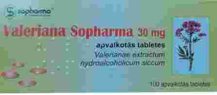 VALERIANA  Sopharma 30 mg pills, 100 pcs.
