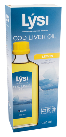 LYSI Cod Liver Oil Lemon жидкость, 240 мл