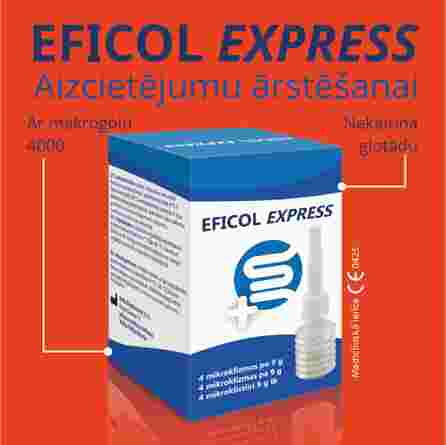 EFICOL EXPRESS 9g micro-enema, 4 pcs.