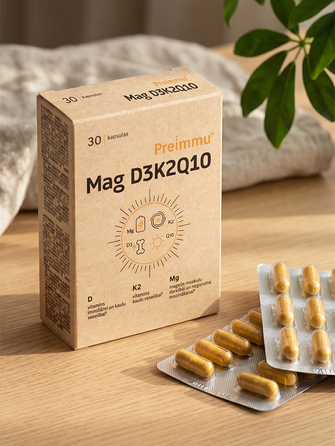 PREIMMU Mag D3K2Q10 capsules, 30 pcs.