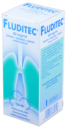 FLUDITEC 50 mg/ml sīrups, 125 ml