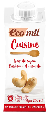 ECOMIL Cuisine Cashew крем для кулинарии, 200 мл