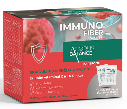 ACORUS BALANCE Immuno Fiber 6g paciņas, 20 gab.