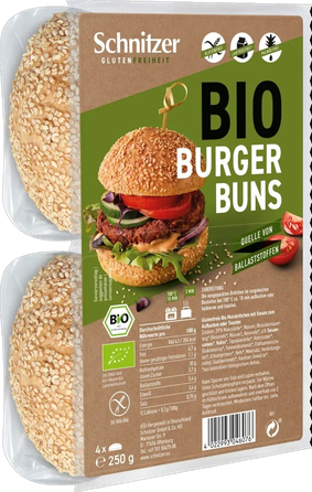 SCHNITZER Bio Burger buns, 250 g