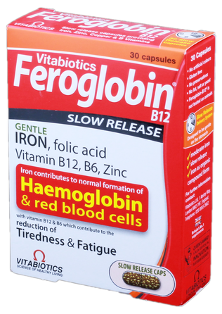 FEROGLOBIN B12 Slow Release capsules, 30 pcs.