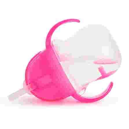 MUNCHKIN 6m+, pink krūzīte ar salmiņu, 207 ml