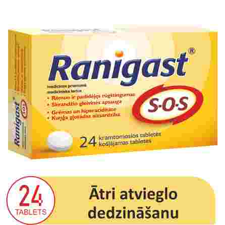 RANIGAST   SOS жевательные таблетки, 24 шт.
