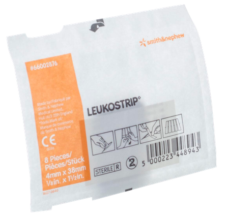 LEUKOSTRIP 4 mm x 38 mm brūču pārsējs, 8 gab.