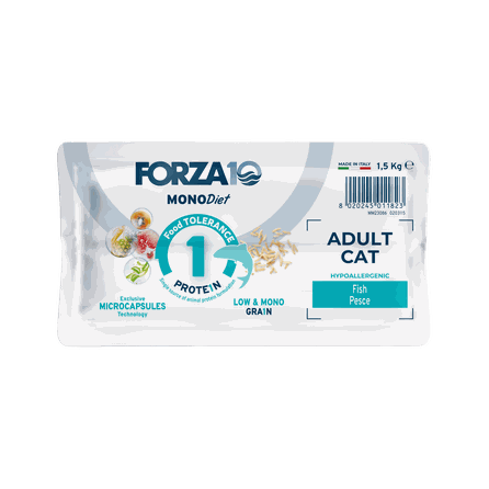 FORZA10 Monodiet Adult Cat Ar Zivi, Kaķiem sausā barība, 1.5 kg
