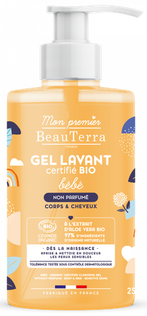 BEAUTERRA Bebe Bio Bez Aromāta attīroša želeja, 750 ml