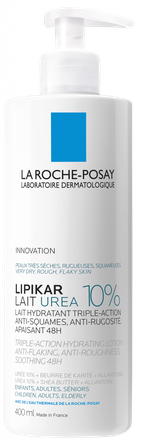 LA ROCHE-POSAY Lipikar Lait Urea 10% ķermeņa losjons, 400 ml