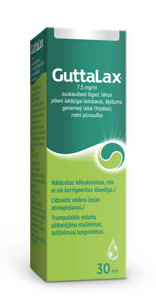 GUTTALAX 7,5 mg/ml pilieni, 30 ml