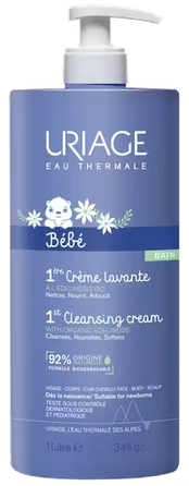 URIAGE Bebe 1st Cleansing attīrošs krēms, 1000 ml
