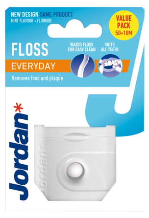 JORDAN Everyday Floss (50+10 m) dental floss, 1 pcs.