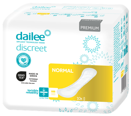 DAILEE Discreet Premium Slim Normal uroloģiskie ieliktņi, 10 gab.