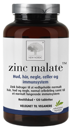 NEW NORDIC Zinc Malate tabletes, 120 gab.
