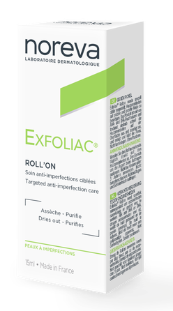 NOREVA Exfoliac Targeted Anti-imperfection Care rullītis pret ādas nepilnībām, 5 ml