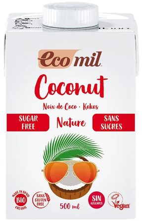 ECOMIL Bio Coconut Milk, Sugar-Free dzēriens, 500 ml