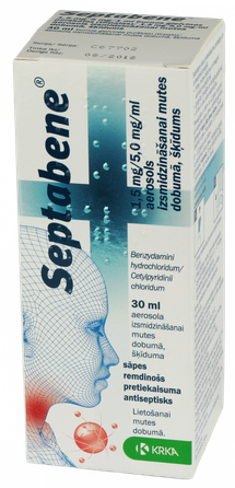 SEPTABENE 1,5 mg/5,0 mg/ml aerosols, 30 ml