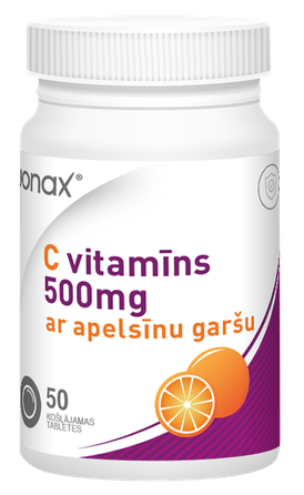 JONAX C Vitamin 500 mg tabletes, 50 gab.