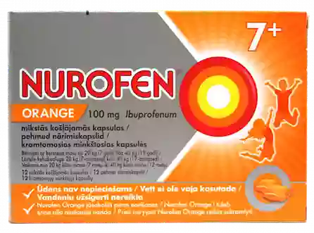 NUROFEN  ORANGE 100 mg chewable capsules, 12 pcs.