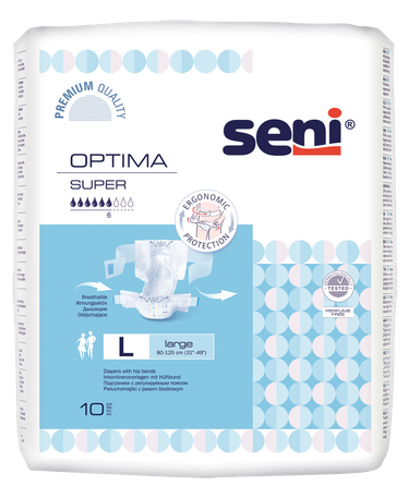 SENI Optima L (80-125 cm) autiņbiksītes, 10 gab.