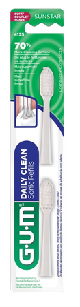 GUM Sonic Daily Soft White electric toothbrush heads, 2 pcs.