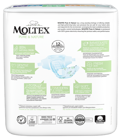 MOLTEX Eco Pure & Nature 4 Maxi (7-14 kg) diapers, 29 pcs.