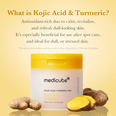 MEDICUBE Kojic Acid Turmeric pads, 70 pcs.