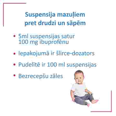 IBUGARD 100 mg/5 ml suspensija, 120 ml