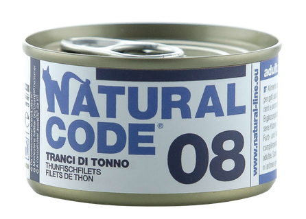 NATURAL CODE 08 Tuna Slices canned food for cats, 85 g