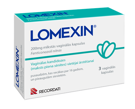 LOMEXIN 200 mg vaginal capsules, 3 pcs.