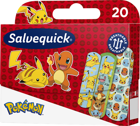 SALVEQUICK Pokemon plāksteris, 20 gab.