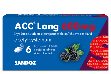 ACC LONG 600 mg effervescent tablets, 6 pcs.