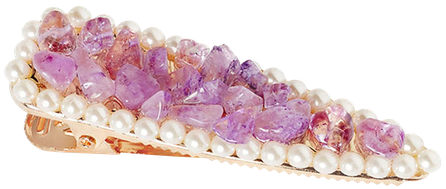 CRYSTALLOVE Amethyst matu sprādze, 1 gab.