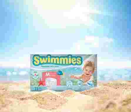 MOLTEX Swimmies M (9-15 kg) swimming nappy pants, 11 pcs.