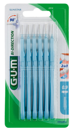 GUM BI-Direction 0.9 мм межзубная щетка, 6 шт.