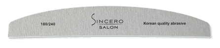 SINCERO SALON Profesional 180/240 Grey nail file, 1 pcs.