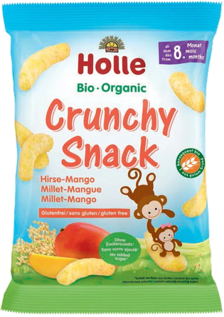 HOLLE Millet and Mango Crisps for Babies from 8 Months of Age snack, 25 g
