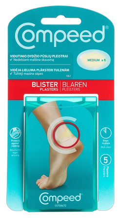 COMPEED  Vidēja Lieluma plāksteri tulznām, 5 gab.