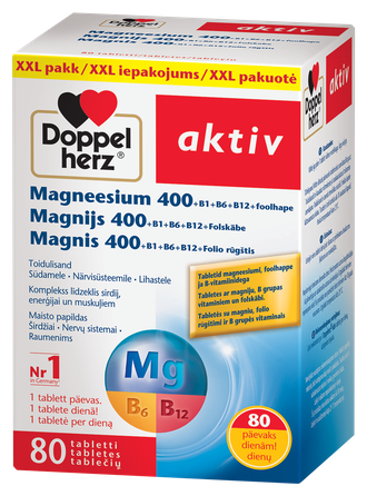 DOPPELHERZ Activ Magneesium 400 pills, 80 pcs.