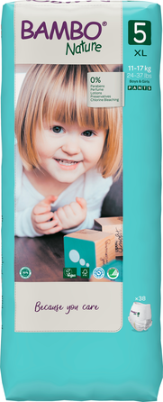 BAMBO NATURE Nature Nature Tall (11-17 kg)  Size 5 autiņbiksītes, 38 gab.