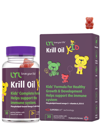 LYL Krill Oil KID желейные мишки, 30 шт.